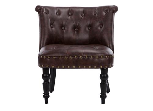 咖啡廳歐式複古創意單人布皮藝沙發