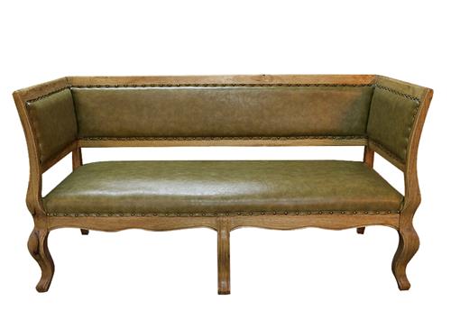 水曲柳沙發 漫咖啡(fēi)廳複古(gǔ)實木三人沙發