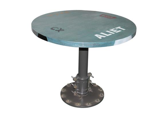 複古小圓桌_鐵藝桌（zhuō）腳洽談小圓桌