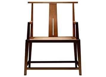 老榆木（mù）官帽椅 實木禪椅 新中式圈椅古典實木太師椅