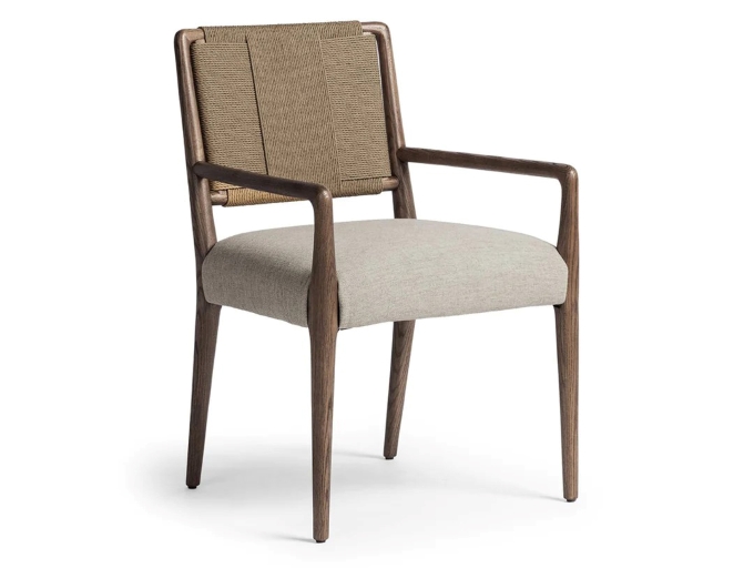 實木麻繩(shéng)靠背扶(fú)手椅