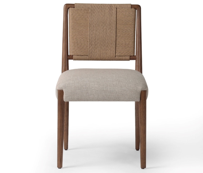 簡約(yuē)實木麻繩餐椅