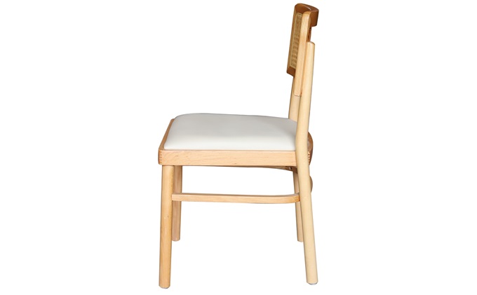 經典木質編藤（téng）咖啡廳餐椅