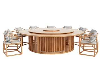 會所包房創意新中（zhōng）式實木