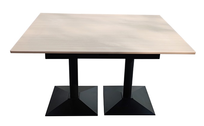 政府機關食堂極（jí）簡風格實木餐桌（zhuō）