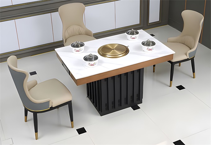 一人一（yī）鍋火鍋無煙烤肉一體桌