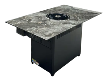 自助餐廳岩板台麵無煙烤肉桌