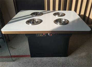 四人單鍋無煙火鍋桌_一（yī）人一鍋自助火（huǒ）鍋桌子