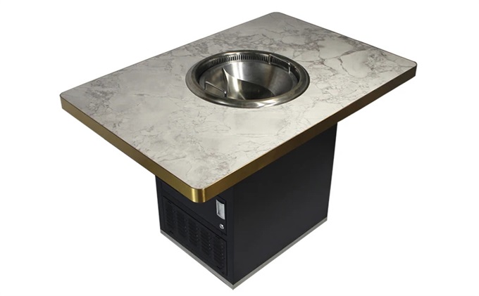 大（dà）理石自帶無（wú）煙淨化火鍋桌