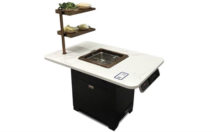 海底撈帶無煙淨化(huà)的火鍋(guō)桌_下排煙無煙火鍋桌(zhuō)