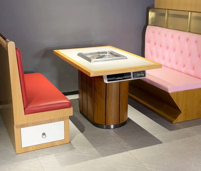 牛肉火鍋時尚智能無煙淨化火（huǒ）鍋桌