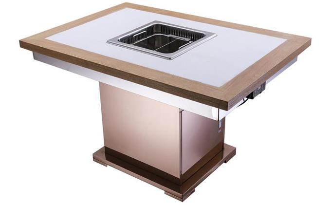 火鍋店電（diàn）磁爐節能無煙（yān）淨化火鍋桌（zhuō）