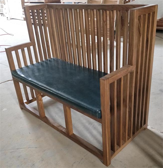 中式簡約實木西餐廳卡座（zuò）