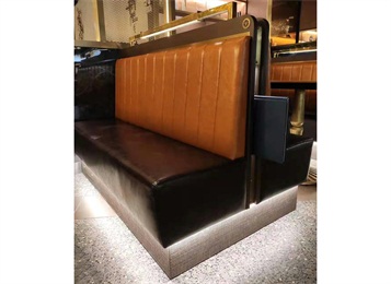 定製西餐廳複古（gǔ）真皮雙麵