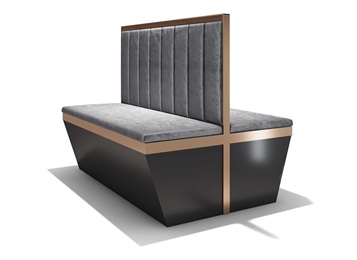 現代輕奢不鏽鋼西餐廳（tīng）雙（shuāng）麵卡座