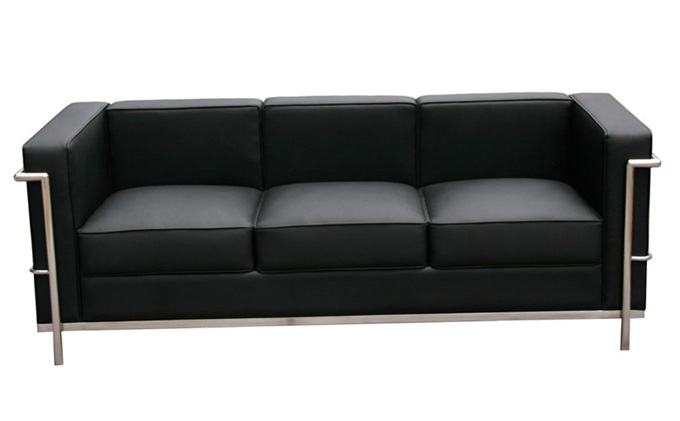 北歐西餐廳簡約（yuē）現代不鏽鋼（gāng）卡座沙發