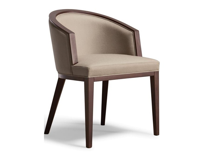 西餐廳現代時尚風（fēng）格皮革軟包實木餐椅（yǐ）