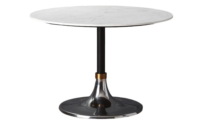 西餐廳時尚輕奢（shē）不鏽鋼大理（lǐ）石餐（cān）桌