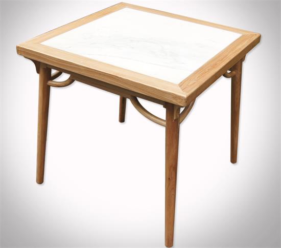 西餐廳（tīng）定製特色古風家具實（shí）木大理石四方桌（zhuō）