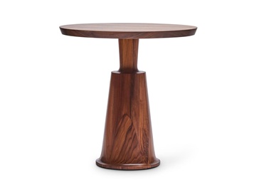 美式西餐廳古典全實（shí）木圓形餐桌