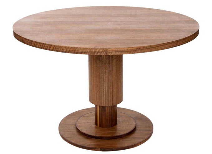 簡約休閑（xián）全實木西餐廳圓桌子