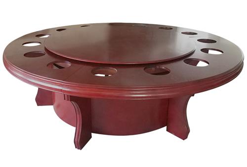 火鍋餐桌電（diàn）磁爐（lú）電動圓桌16/18/20人餐廳實木桌一人一鍋火鍋台餐台