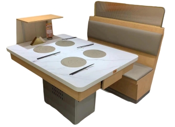 自助火鍋店一人一鍋大理（lǐ）石小火鍋桌