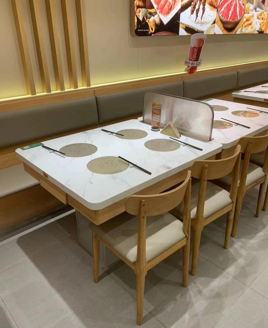 自(zì)助火鍋店一人一鍋大理石小(xiǎo)火鍋桌