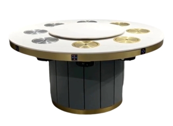 8人位一人一鍋智能無（wú）煙小火鍋圓桌