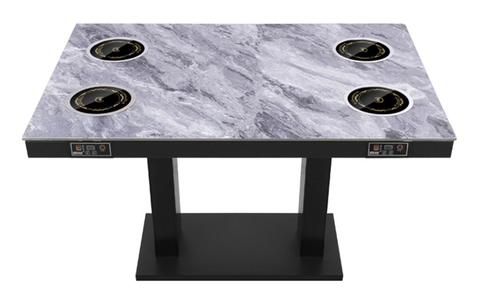 大理（lǐ）石一人一鍋餐桌_電磁爐小火鍋4人桌