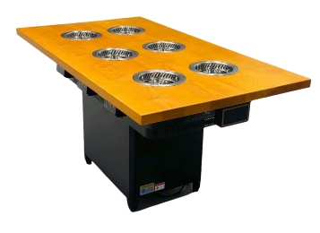 火鍋餐廳自助小火（huǒ）鍋無煙淨化火鍋桌