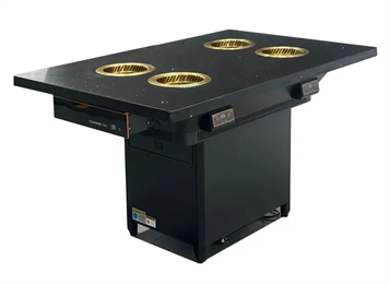 商用智能一人一鍋大理石無煙自淨化火鍋桌