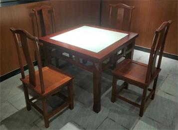 中餐廳中式餐桌椅（yǐ）_湘菜川（chuān）菜館實木複古桌椅定製--廠家直銷