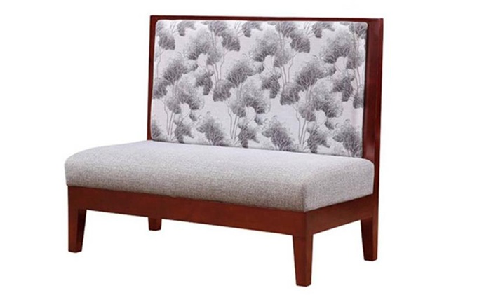 中餐廳古典實木布（bù）藝軟包卡座