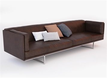 特色主題餐廳進（jìn）口真皮輕奢沙發