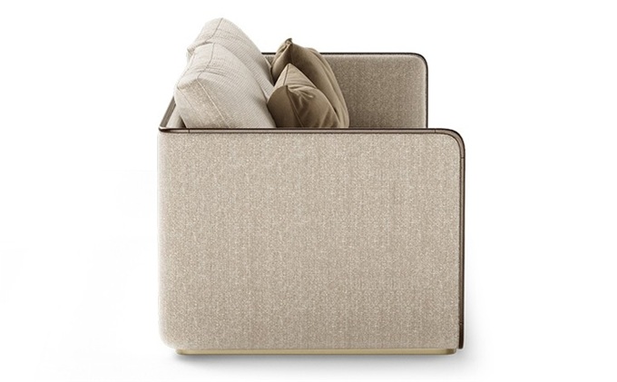 粵菜主題餐(cān)廳棉麻布藝簡約卡座沙發