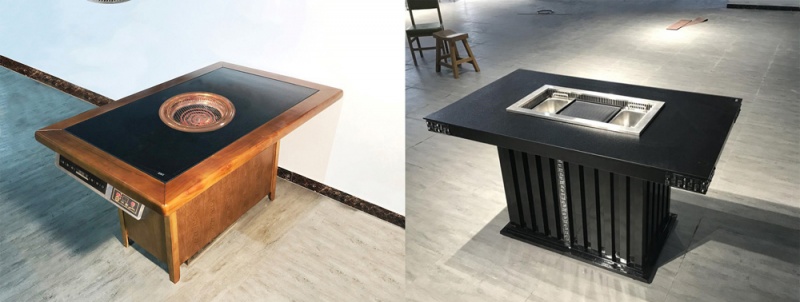 地排風涮（shuàn）烤（kǎo）一體火鍋桌