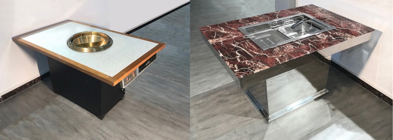 地排風涮烤（kǎo）一體火鍋桌