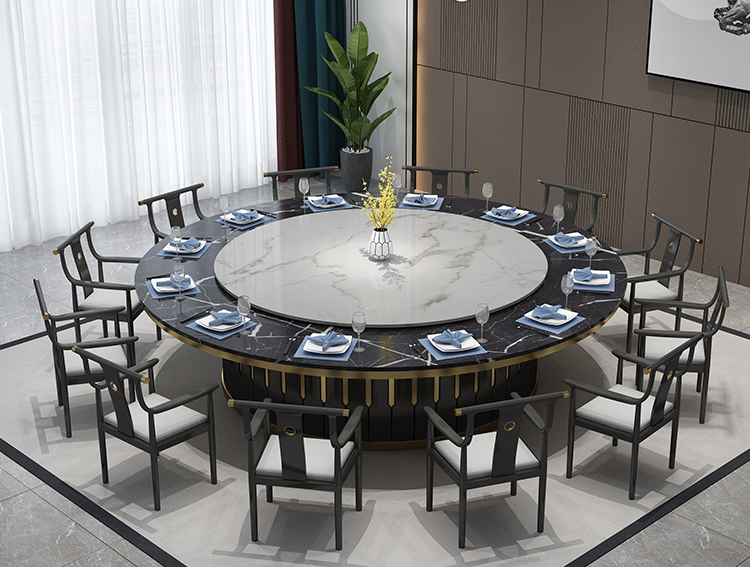 高檔大理石電動餐桌(zhuō)