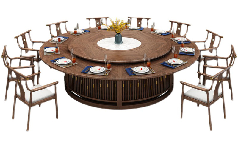 酒(jiǔ)店(diàn)包廂電動實木餐(cān)桌