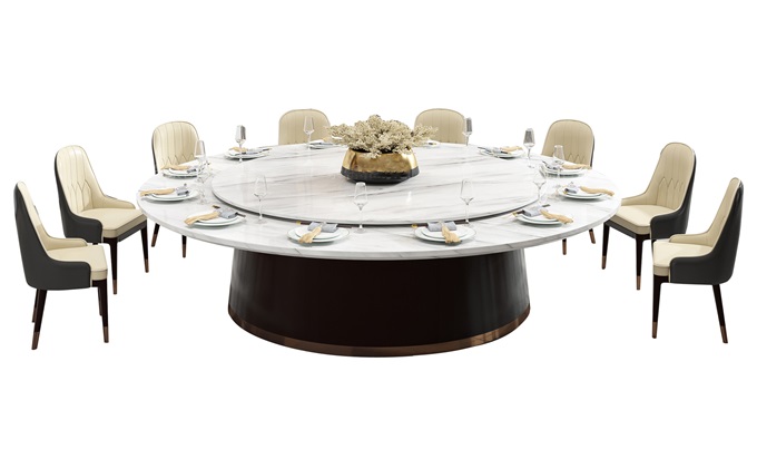 大理（lǐ）石二十人台電動餐桌