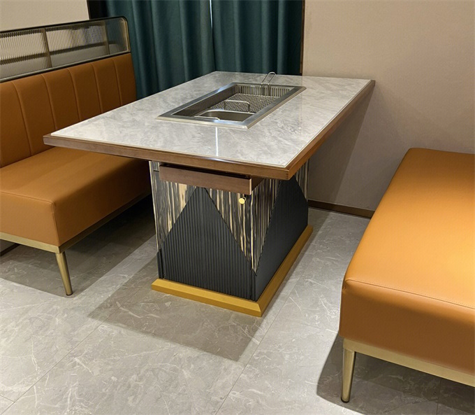 無煙火鍋烤肉一體（tǐ）餐桌