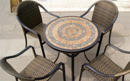 板岩桌麵戶外餐桌椅