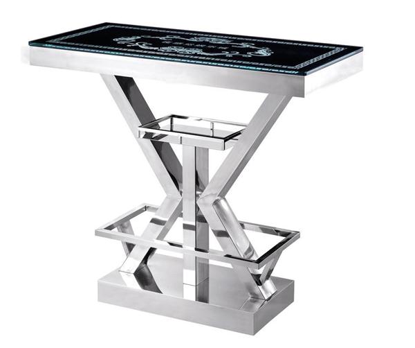 創意時尚酒吧桌椅不鏽鋼酒吧桌