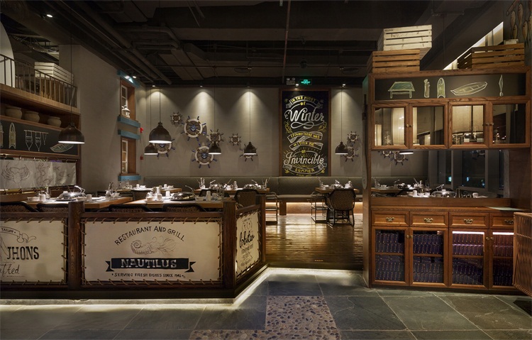 海鮮（xiān）餐廳空間設計（jì）效果圖（tú）