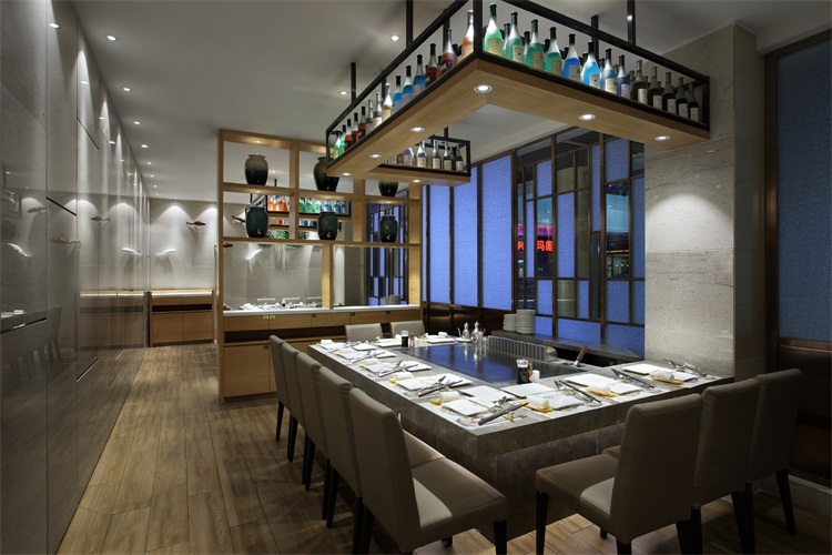 鐵板燒（shāo）餐廳空間設（shè）計效果圖