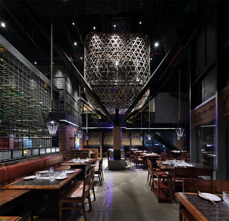 火鍋餐廳空間設計效果圖