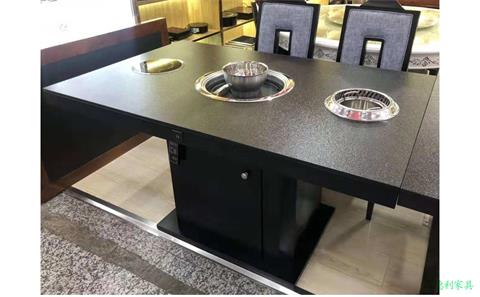 鋼化玻（bō）璃電磁爐火鍋桌