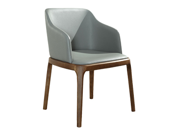 現代簡約實木休閑椅 軟包扶手椅（yǐ）