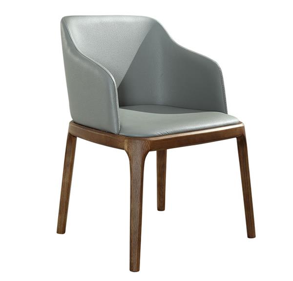 現代簡約實木休閑（xián）椅 軟包扶手椅